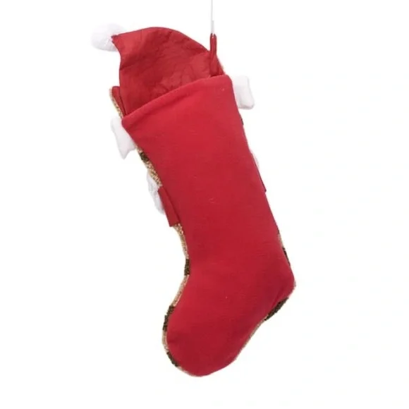 Glitzhome 22 in.  3D Cat Hooked Stocking - Picture 3 of 6